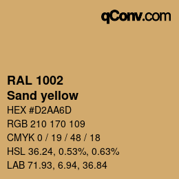 颜色代码: RAL 1002 - Sand yellow | qconv.com