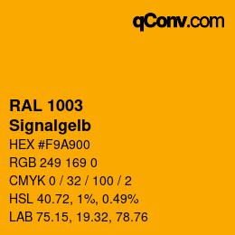 Farbcode: RAL 1003 - Signalgelb | qconv.com