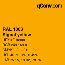 颜色代码: RAL 1003 - Signal yellow | qconv.com