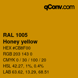 颜色代码: RAL 1005 - Honey yellow | qconv.com