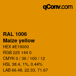 颜色代码: RAL 1006 - Maize yellow | qconv.com