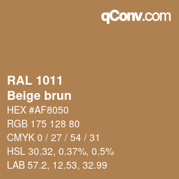 Code couleur: RAL 1011 - Beige brun | qconv.com