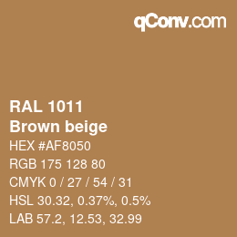 颜色代码: RAL 1011 - Brown beige | qconv.com