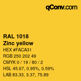 颜色代码: RAL 1018 - Zinc yellow | qconv.com