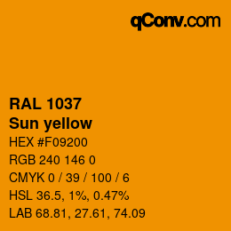 颜色代码: RAL 1037 - Sun yellow | qconv.com