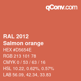 颜色代码: RAL 2012 - Salmon orange | qconv.com