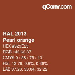 颜色代码: RAL 2013 - Pearl orange | qconv.com