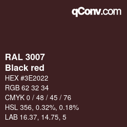 颜色代码: RAL 3007 - Black red | qconv.com
