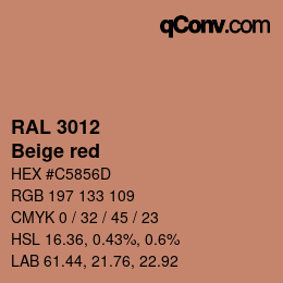 颜色代码: RAL 3012 - Beige red | qconv.com