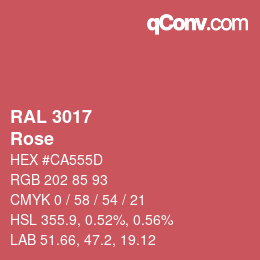 颜色代码: RAL 3017 - Rose | qconv.com