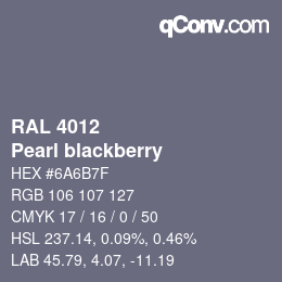 颜色代码: RAL 4012 - Pearl blackberry | qconv.com
