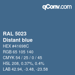 颜色代码: RAL 5023 - Distant blue | qconv.com