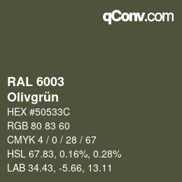 Farbcode: RAL 6003 - Olivgrün | qconv.com