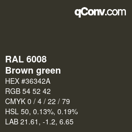 Color code: RAL 6008 - Brown green | qconv.com