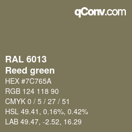 颜色代码: RAL 6013 - Reed green | qconv.com