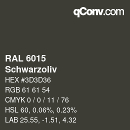 Farbcode: RAL 6015 - Schwarzoliv | qconv.com