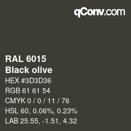 颜色代码: RAL 6015 - Black olive | qconv.com