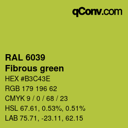 カラーコード: RAL 6039 - Fibrous green | qconv.com