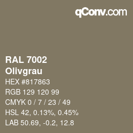 Farbcode: RAL 7002 - Olivgrau | qconv.com