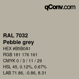 颜色代码: RAL 7032 - Pebble grey | qconv.com