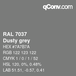 颜色代码: RAL 7037 - Dusty grey | qconv.com