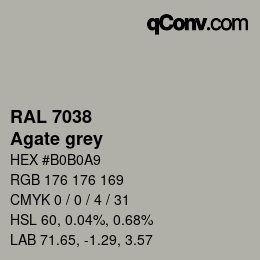 颜色代码: RAL 7038 - Agate grey | qconv.com