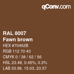 颜色代码: RAL 8007 - Fawn brown | qconv.com