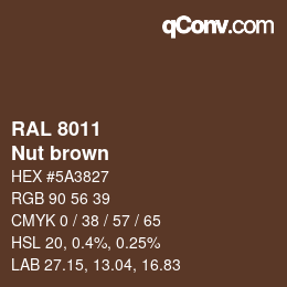 カラーコード: RAL 8011 - Nut brown | qconv.com