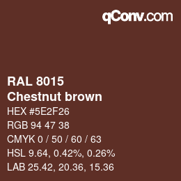 颜色代码: RAL 8015 - Chestnut brown | qconv.com