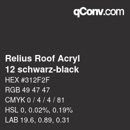 カラーコード: Relius Roof Acryl - 12 schwarz-black | qconv.com