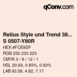 Code couleur: Relius Style und Trend 380 - S 0507-Y80R | qconv.com