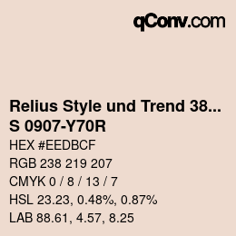 カラーコード: Relius Style und Trend 380 - S 0907-Y70R | qconv.com