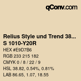 カラーコード: Relius Style und Trend 380 - S 1010-Y20R | qconv.com