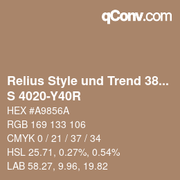 カラーコード: Relius Style und Trend 380 - S 4020-Y40R | qconv.com