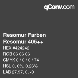 Farbcode: Resomur Farben - Resomur 405++ | qconv.com