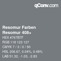 Code couleur: Resomur Farben - Resomur 408+ | qconv.com