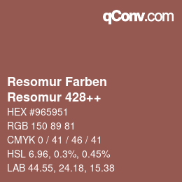 Farbcode: Resomur Farben - Resomur 428++ | qconv.com