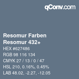 カラーコード: Resomur Farben - Resomur 432+ | qconv.com