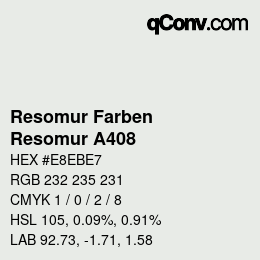 カラーコード: Resomur Farben - Resomur A408 | qconv.com