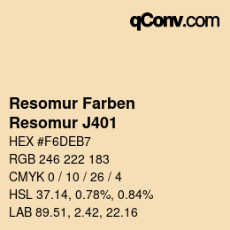 Farbcode: Resomur Farben - Resomur J401 | qconv.com