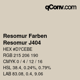 カラーコード: Resomur Farben - Resomur J404 | qconv.com