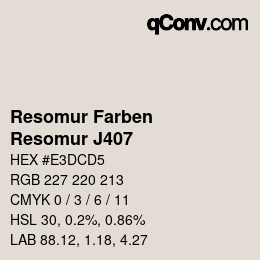 Farbcode: Resomur Farben - Resomur J407 | qconv.com