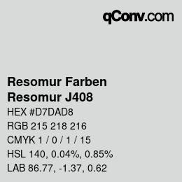 カラーコード: Resomur Farben - Resomur J408 | qconv.com