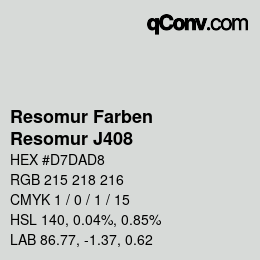 Código de color: Resomur Farben - Resomur J408 | qconv.com