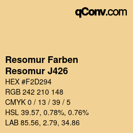 颜色代码: Resomur Farben - Resomur J426 | qconv.com
