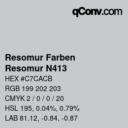 カラーコード: Resomur Farben - Resomur N413 | qconv.com