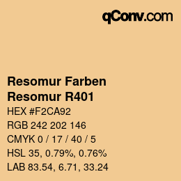 カラーコード: Resomur Farben - Resomur R401 | qconv.com