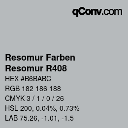 カラーコード: Resomur Farben - Resomur R408 | qconv.com