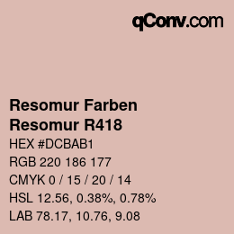 カラーコード: Resomur Farben - Resomur R418 | qconv.com