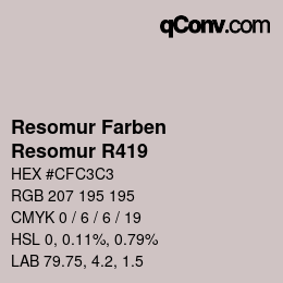 カラーコード: Resomur Farben - Resomur R419 | qconv.com